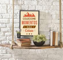 Quadro Decorativo Momentos Não Coisas Moldura Preta