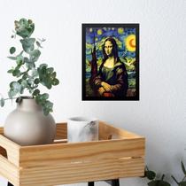 Quadro Decorativo Mona Lisa By Van Gogh 24X18Cm - Com Vidro Quadro Decorativo Mona Lisa By Van Gogh 24X18Cm - Com Vidro
