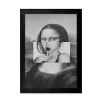Quadro Decorativo Monalisa POP ART, Com Vidro, Moldura 30x42 Para Sala, Quarto, Escritório