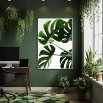 Quadro Decorativo Monstera E Galhos 70x50cm Mold Preta Quadro Decorativo Monstera E Galhos 70x50cm Mold Preta