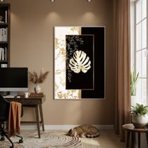 Quadro Decorativo Monstera Real 70x50cm Mold Branca Quadro Decorativo Monstera Real 70x50cm Mold Branca