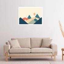 Quadro Decorativo Montanhas Pontas Abstrato - 50x70cm