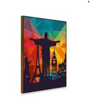 Quadro Decorativo Monumentos Arte Pop perfeito para quem ama momentos e a arte. Ideal para salas, quartos e escritórios.