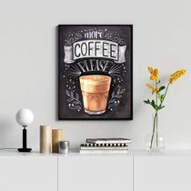 Quadro Decorativo More Coffee Please 45X34Cm - Com Vidro Quadro Decorativo More Coffee Please 45X34Cm - Com Vidro