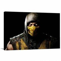 Quadro decorativo Mortal Kombat Scorpion Tela em Tecido Quadro decorativo Mortal Kombat Scorpion Tela em Tecido
