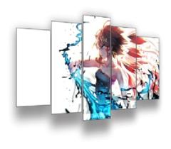 Quadro Decorativo Mosaico 5 Peças Anime Mod193