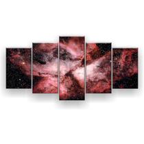 Quadro Decorativo Mosaico 5 Peças Céu Estrelas Universo