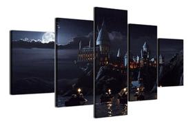 Quadro Decorativo Mosaico 5 Peças Hogwarts.