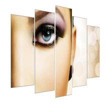 Quadro Decorativo Mosaico 5 Peças Mod1210 Olhos Sombras