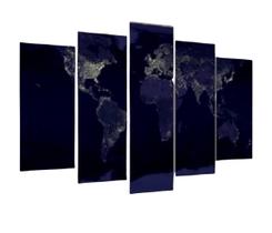 Quadro Decorativo Mosaico 5 Peças Mod144 Mapa Mundi ul Quadro Decorativo Mosaico 5 Peças Mod144 Mapa Mundi ul