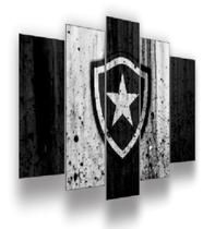 Quadro Decorativo Mosaico 5 Peças Mod449 Time Botafogo