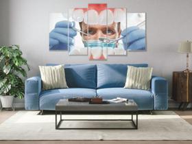 Quadro Decorativo Mosaico 5 Peças Mod747 Consulta Odonto