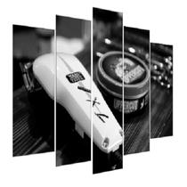 Quadro Decorativo Mosaico 5 Peças Mod838 Barber Clássic 18