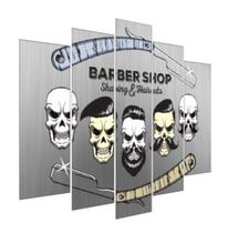 Quadro Decorativo Mosaico 5 Peças Mod928 Barber Shop 03