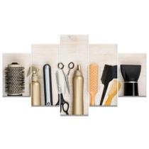 Quadro Decorativo Mosaico 5 Peças Salão De Beleza Quadro Decorativo Mosaico 5 Peças Salão De Beleza