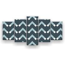 Quadro Decorativo Mosaico 5 Peças Setas