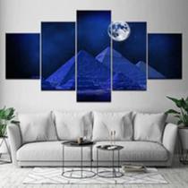 Quadro Decorativo Mosaico De 5 Peças Pirâmides Do Egito