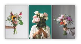 Quadro Decorativo Mosaico Flor Arte Moderna Sofisticado