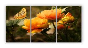 Quadro Decorativo Mosaico Flor E Borboleta Aquarela Quadro Decorativo Mosaico Flor E Borboleta Aquarela