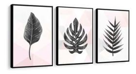 Quadro Decorativo Mosaico Folhagem Costela De Adão