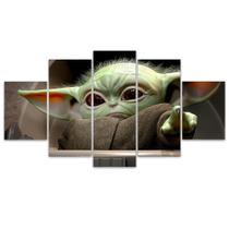 Quadro Decorativo Mosaico MDF Baby Yoda 115x60cm