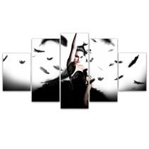 Quadro Decorativo Mosaico MDF Cisne Negro 115x60cm Quadro Decorativo Mosaico MDF Cisne Negro 115x60cm