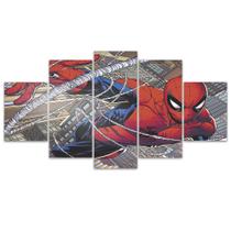Quadro Decorativo Mosaico MDF Homem Aranha 115x60cm