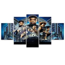 Quadro Decorativo Mosaico MDF Pantera Negra 115x60cm