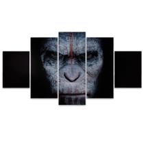 Quadro Decorativo Mosaico MDF Planeta dos Macacos 115x60cm Quadro Decorativo Mosaico MDF Planeta dos Macacos 115x60cm