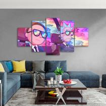 Quadro Decorativo Mosaico MDF Rick and Morty MIB