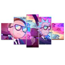 Quadro Decorativo Mosaico MDF Rick and Morty MIB
