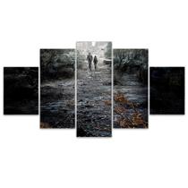 Quadro Decorativo Mosaico MDF Série The Last of Us Joel e Ellie