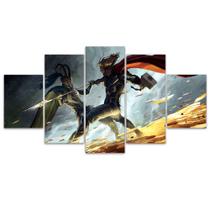 Quadro Decorativo Mosaico MDF Thor e Loki 115x60cm