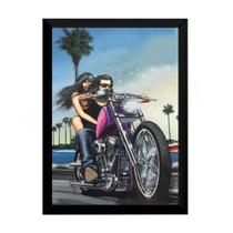 Quadro Decorativo Motclubes Custom Art Daivid Mann 42x29cm