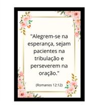 Quadro Decorativo Motivacional "Alegrem-se na esperança." Quadro Decorativo Motivacional "Alegrem-se na esperança."