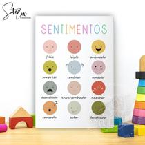 Quadro Decorativo Motivacional e Educativo Infantil Sentimentos Quadro Decorativo Motivacional e Educativo Infantil Sentimentos