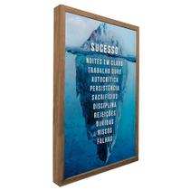 Quadro Decorativo Motivacional Iceberg do Sucesso em Moldura Caixa