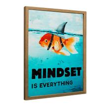 Quadro Decorativo Motivacional Mindset is Everyth em Moldura Caixa