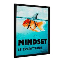 Quadro Decorativo Motivacional Mindset is Everyth em Moldura Caixa