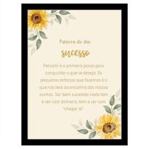 Quadro Decorativo Motivacional "Palavra do dia - Sucesso." Quadro Decorativo Motivacional "Palavra do dia - Sucesso."