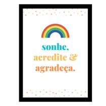Quadro Decorativo Motivacional "Sonhe,acredite e agradeça" Quadro Decorativo Motivacional "Sonhe,acredite e agradeça"