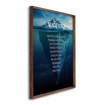 Quadro Decorativo Motivacional Sucesso com 1 Tela Cm ou Cm de Parede para Sala Quarto Hall 60cm X 90 Sem Vidro