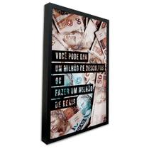 Quadro Decorativo Motivacional Um Milhão de Desculpas em Moldura Caixa Quadro Decorativo Motivacional Um Milhão de Desculpas em Moldura Caixa