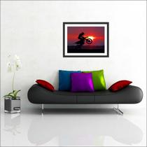 Quadro Decorativo Moto Decorações Com Moldura