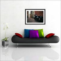 Quadro Decorativo Moto Vintage Retrô Antiga Decorações Com Moldura Quadro Decorativo Moto Vintage Retrô Antiga Decorações Com Moldura