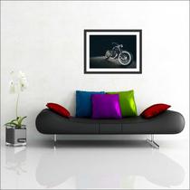 Quadro Decorativo Moto Vintage Retrô Antiga Decorações Com Moldura