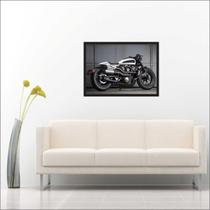 Quadro Decorativo Moto Vintage Retrô Decorações Com Moldura Quadro Decorativo Moto Vintage Retrô Decorações Com Moldura