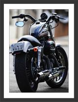 Quadro Decorativo Moto Vintage Retrô Decorações Com Moldura