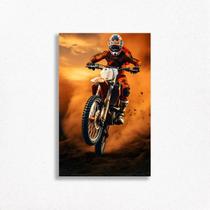 Quadro Decorativo Motocross Corrida Motoqueiro Velocidade