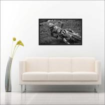 Quadro Tela Motocross Moto Motocicleta Decorar 005